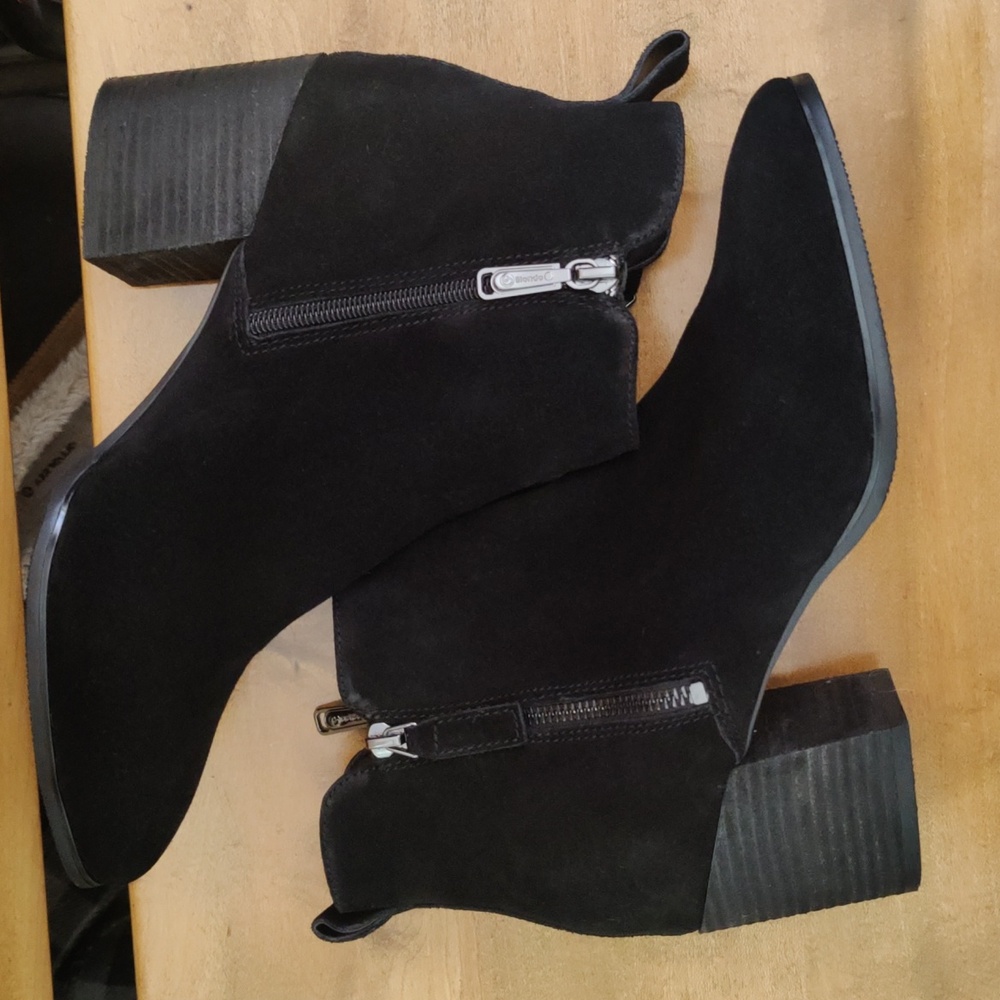 Blondo Siena Black Size 10 Nubuck Waterproof Heeled Boots B7 125 015 - Picture 6 of 13